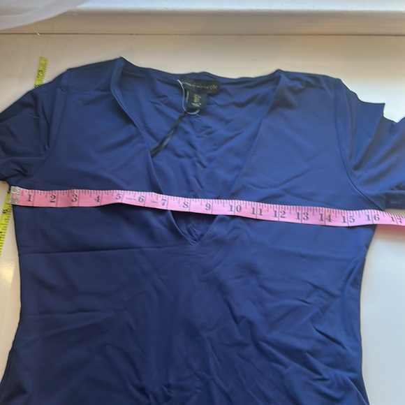 NWT House of Harlow 1960 Deep V-Neck Thong Bodysuit Size Large, Navy - Picture 14 of 15